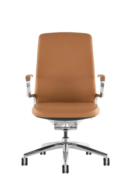 Кресло KRESLALUX LELLA VISITOR LIGHT BROWN, кожаное - купить Киев, Днепр, Одесса, Львов, Харьков