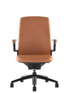 Кресло KRESLALUX LELLA BL VISITOR LIGHT  BROWN, кожаное - купить Киев, Днепр, Одесса, Львов, Харьков 2