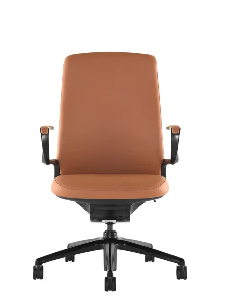 Крісло KRESLALUX LELLA BL VISITOR LIGHT BROWN, шкіряне - купити Київ, Дніпро, Одеса, Львів, Харків