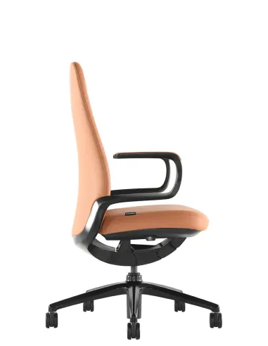 Крісло KRESLALUX LELLA BL VISITOR LIGHT BROWN, шкіряне - купити Київ, Дніпро, Одеса, Львів, Харків