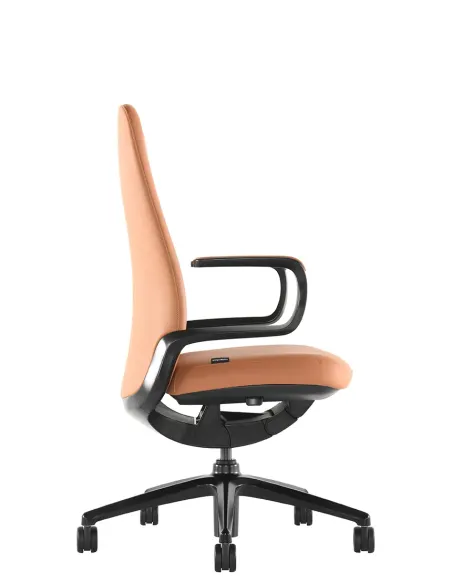 Кресло KRESLALUX LELLA BL VISITOR LIGHT  BROWN, кожаное - купить Киев, Днепр, Одесса, Львов, Харьков