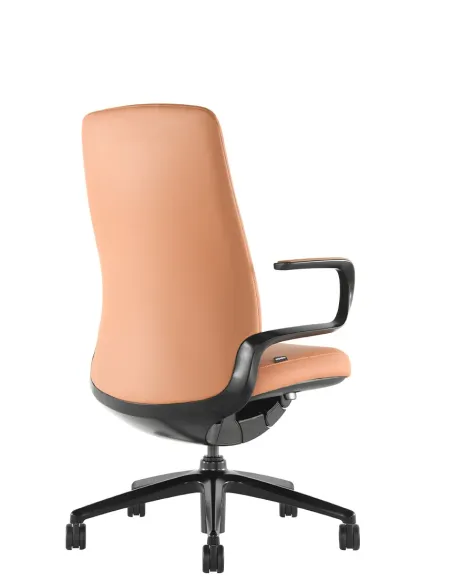 Кресло KRESLALUX LELLA BL VISITOR LIGHT  BROWN, кожаное - купить Киев, Днепр, Одесса, Львов, Харьков