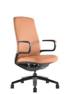Кресло KRESLALUX LELLA BL VISITOR LIGHT  BROWN, кожаное - купить Киев, Днепр, Одесса, Львов, Харьков