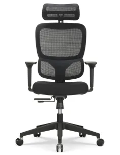 Крісло HOOKAY FOCORA BLACK (FCM-F01) для оператора, ергономічне - купити Київ, Дніпро, Львів, Харків, Одеса
