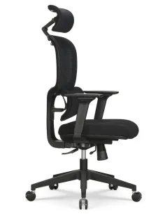 Крісло HOOKAY FOCORA BLACK (FCM-F01) для оператора, ергономічне - купити Київ, Дніпро, Львів, Харків, Одеса 2