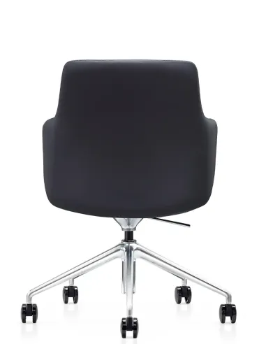 Конференц-крісло KRESLALUX FOCUS B2416 Black, шкіряне | Kreslalux