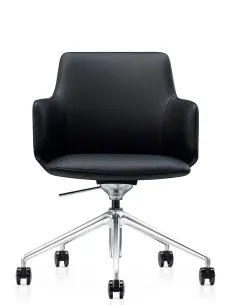 Конференц-кресло KRESLALUX FOCUS B2416 Black, кожаное | Kreslalux 2