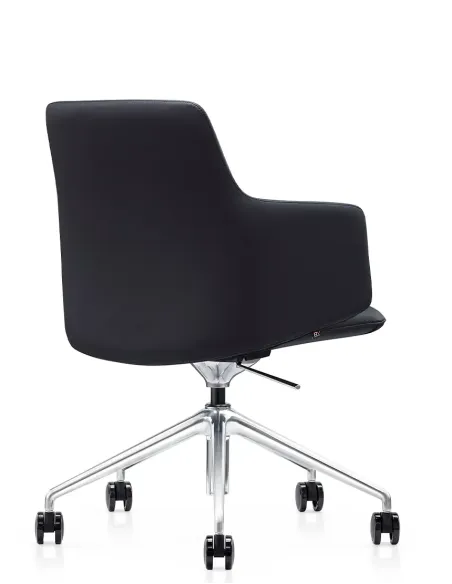 Конференц-крісло KRESLALUX FOCUS B2416 Black, шкіряне | Kreslalux