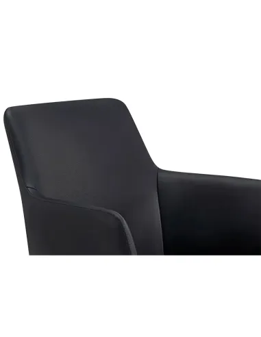 Конференц-крісло KRESLALUX FOCUS B2416 Black, шкіряне | Kreslalux