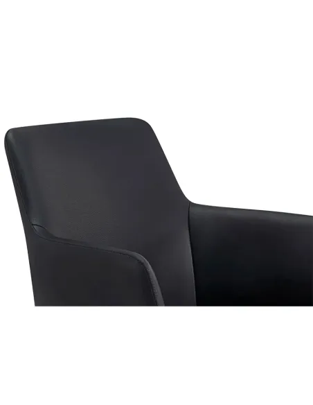 Конференц-крісло KRESLALUX FOCUS B2416 Black, шкіряне | Kreslalux