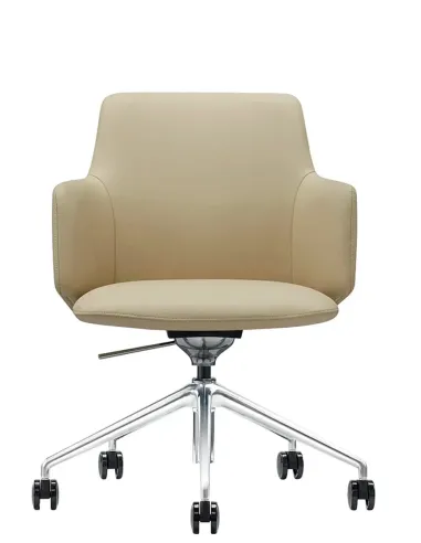 Конференц-крісло KRESLALUX FOCUS B2416 Beige, шкіряне | Kreslalux