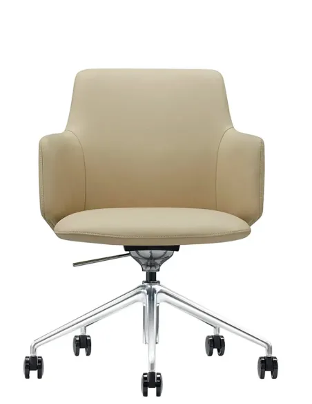 Конференц-крісло KRESLALUX FOCUS B2416 Beige, шкіряне | Kreslalux