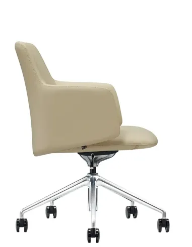 Конференц-крісло KRESLALUX FOCUS B2416 Beige, шкіряне | Kreslalux