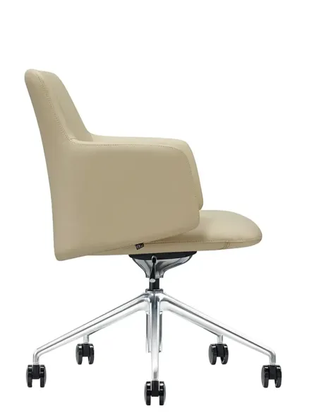 Конференц-крісло KRESLALUX FOCUS B2416 Beige, шкіряне | Kreslalux