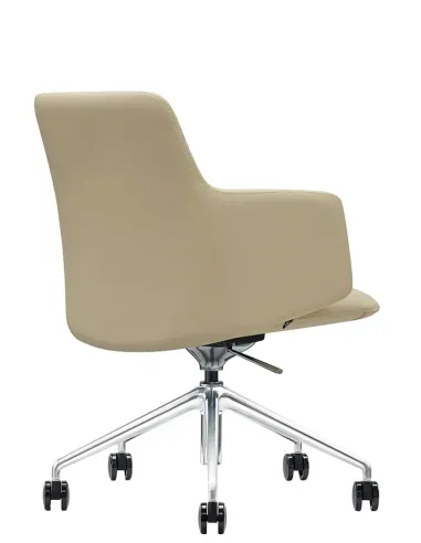 Конференц-кресло KRESLALUX FOCUS B2416 Beige, кожаное | Kreslalux
