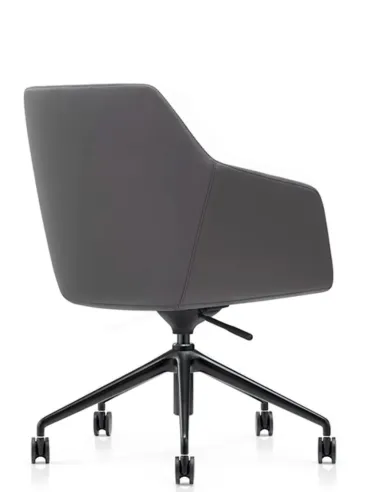 Конференц-крісло KRESLALUX CLARK B2401-H Grey, шкіряне | Kreslalux
