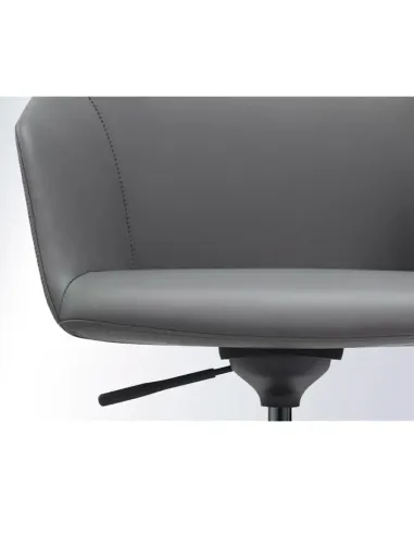 Конференц-крісло KRESLALUX CLARK B2401-H Grey, шкіряне | Kreslalux