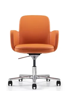 Конференц-крісло KRESLALUX CORD B2512 Orange, шкіряне | Kreslalux 2