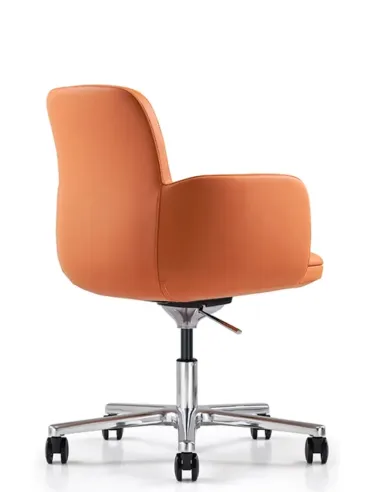 Конференц-кресло KRESLALUX CORD B2512 Orange, кожаное | Kreslalux