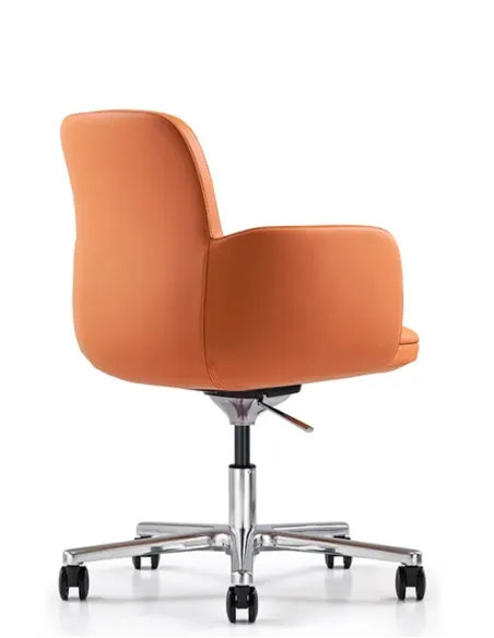 Конференц-крісло KRESLALUX CORD B2512 Orange, шкіряне | Kreslalux