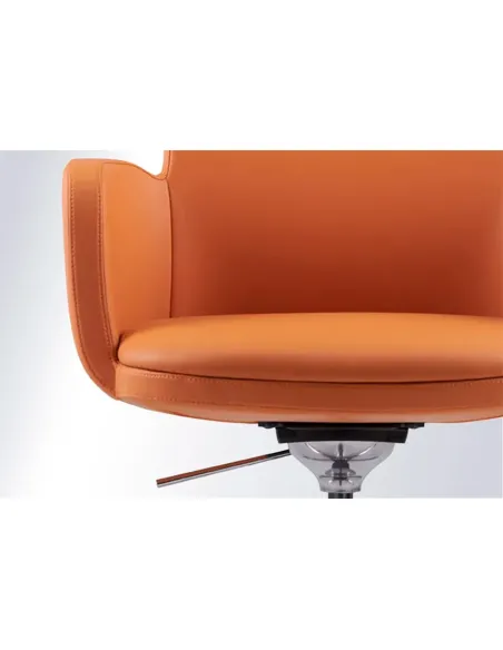 Конференц-крісло KRESLALUX CORD B2512 Orange, шкіряне | Kreslalux