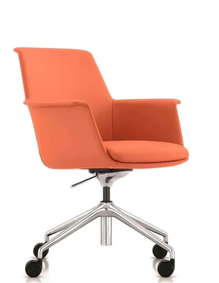 Конференц-кресло KRESLALUX ECHO B2011 Orange, экокожа | Kreslalux