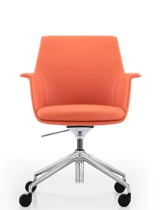Конференц-крісло KRESLALUX ECHO B2011 Orange, екошкіра | Kreslalux 2