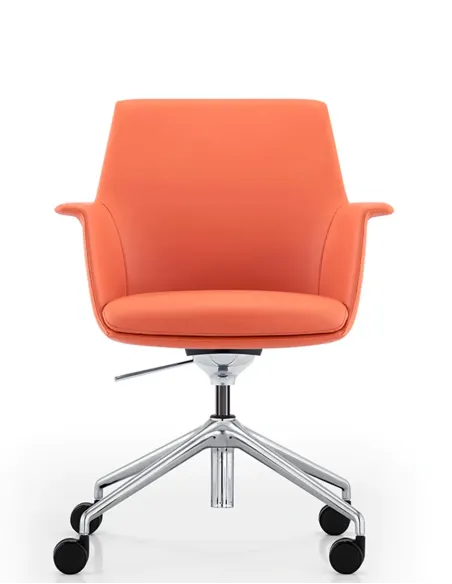 Конференц-кресло KRESLALUX ECHO B2011 Orange, экокожа | Kreslalux