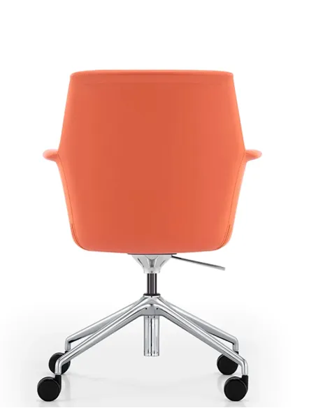 Конференц-крісло KRESLALUX ECHO B2011 Orange, екошкіра | Kreslalux
