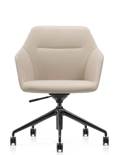 Конференц-крісло KRESLALUX CLARK B2401-H Beige, шкіряне | Kreslalux 2