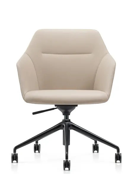 Конференц-крісло KRESLALUX CLARK B2401-H Beige, шкіряне | Kreslalux