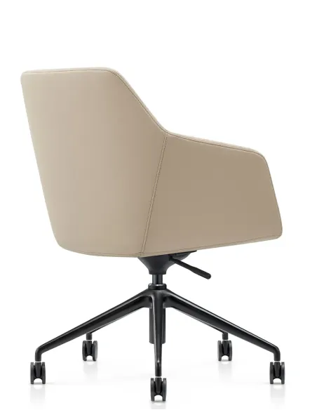 Конференц-крісло KRESLALUX CLARK B2401-H Beige, шкіряне | Kreslalux