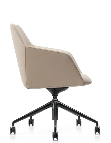 Конференц-крісло KRESLALUX CLARK B2401-H Beige, шкіряне | Kreslalux