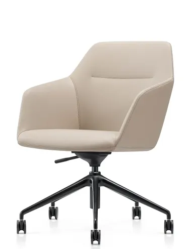 Конференц-крісло KRESLALUX CLARK B2401-H Beige, шкіряне | Kreslalux