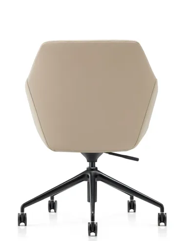 Конференц-кресло KRESLALUX CLARK B2401-H Beige, кожаное | Kreslalux