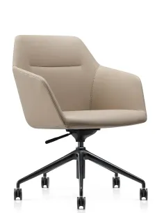 Конференц-кресло KRESLALUX CLARK B2401-H Beige, кожаное | Kreslalux