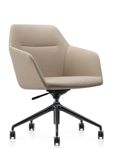 Конференц-крісло KRESLALUX CLARK B2401-H Beige, шкіряне | Kreslalux