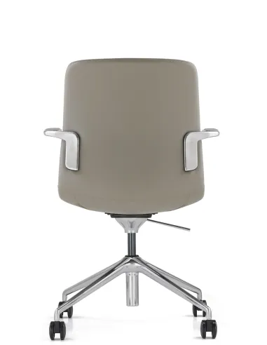 Конференц-кресло KRESLALUX MILA FK015-B11 Grey, кожаное | Kreslalux
