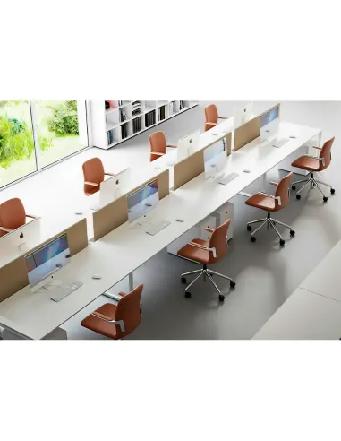 Конференц-крісло KRESLALUX MILA FK015-B11 Orange, шкіряне | Kreslalux