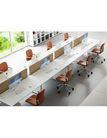 Конференц-крісло KRESLALUX MILA FK015-B11 Orange, шкіряне | Kreslalux