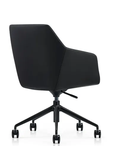 Конференц-крісло KRESLALUX CLARK B2401-H Black, шкіряне | Kreslalux