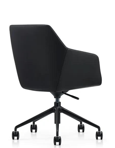 Конференц-крісло KRESLALUX CLARK B2401-H Black, шкіряне | Kreslalux
