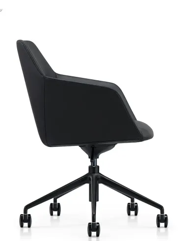Конференц-кресло KRESLALUX CLARK B2401-H Black, кожаное | Kreslalux