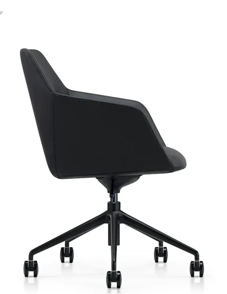 Конференц-кресло KRESLALUX CLARK B2401-H Black, кожаное | Kreslalux