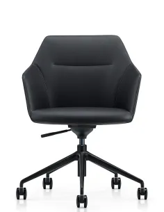 Конференц-крісло KRESLALUX CLARK (B2401-H) BLACK, шкіряне | Kreslalux 2