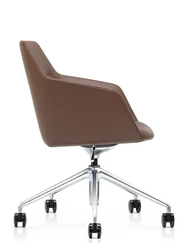 Конференц-крісло KRESLALUX CLARK B2401 Brown, шкіряне | Kreslalux
