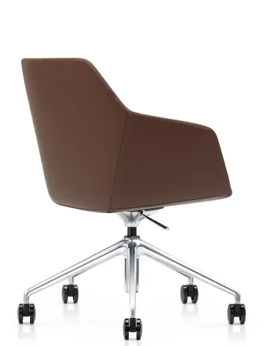 Конференц-крісло KRESLALUX CLARK B2401 Brown, шкіряне | Kreslalux