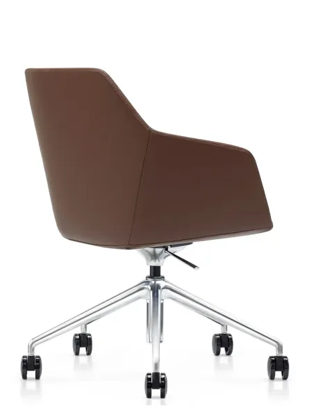 Конференц-кресло KRESLALUX CLARK B2401 Brown, кожаное | Kreslalux