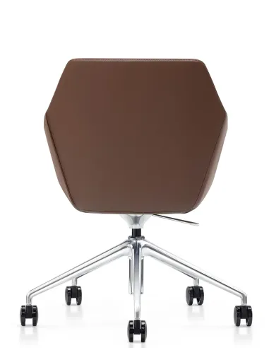 Конференц-кресло KRESLALUX CLARK B2401 Brown, кожаное | Kreslalux