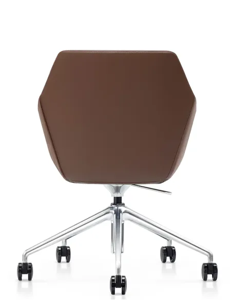 Конференц-кресло KRESLALUX CLARK B2401 Brown, кожаное | Kreslalux